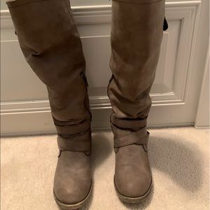Tall grey boots!